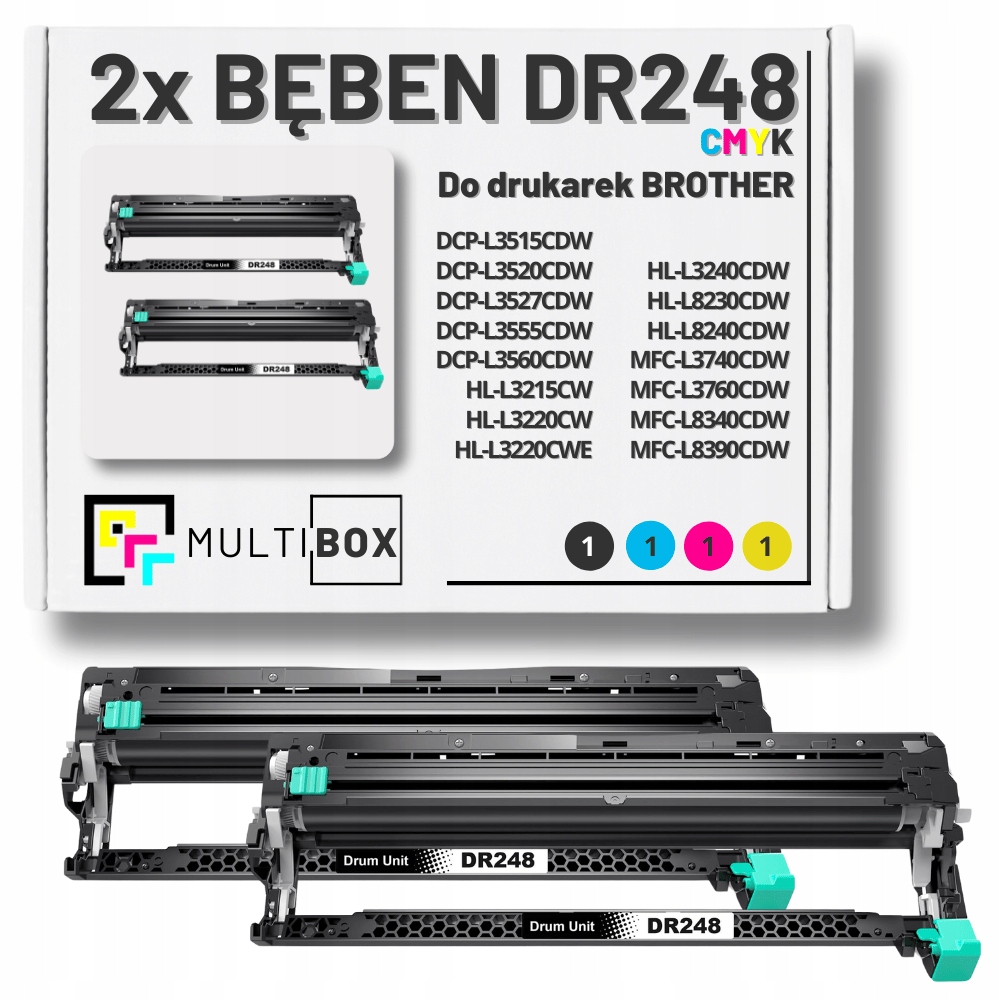 2x Nowy DR-248CL Bęben do Brother MFC-L8390CDW HL-L3220CW HL-L3215CW