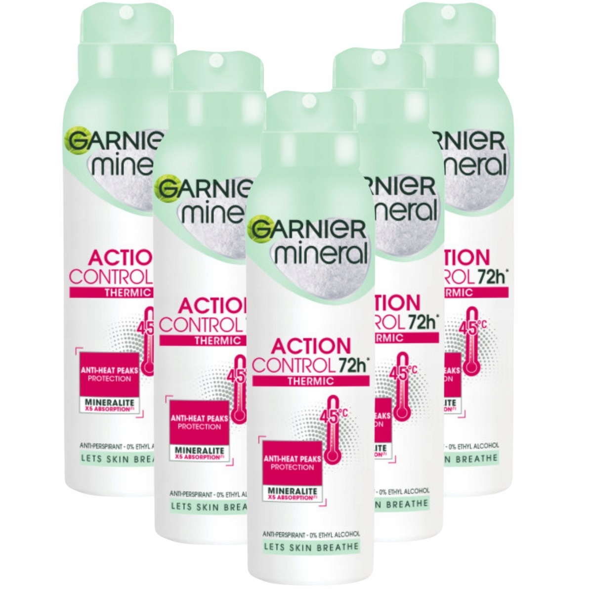 Garnier Dámský antiperspirant Spray Action Control 72h Thermic 5x150 ml