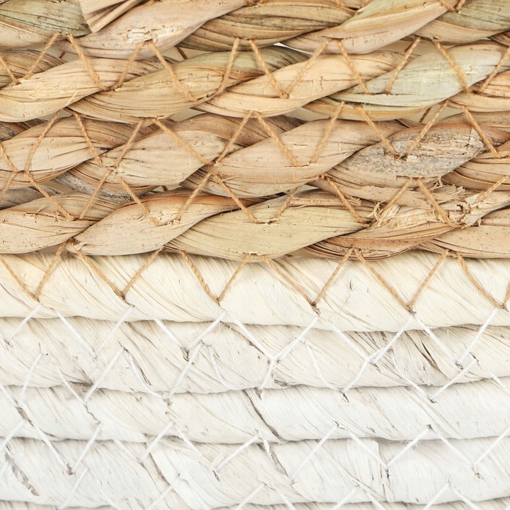 OSŁONKA NA DONICE KOSZE PLECIONE NATURAL BOHO X2 Szerokość (krótszy bok) 32 cm