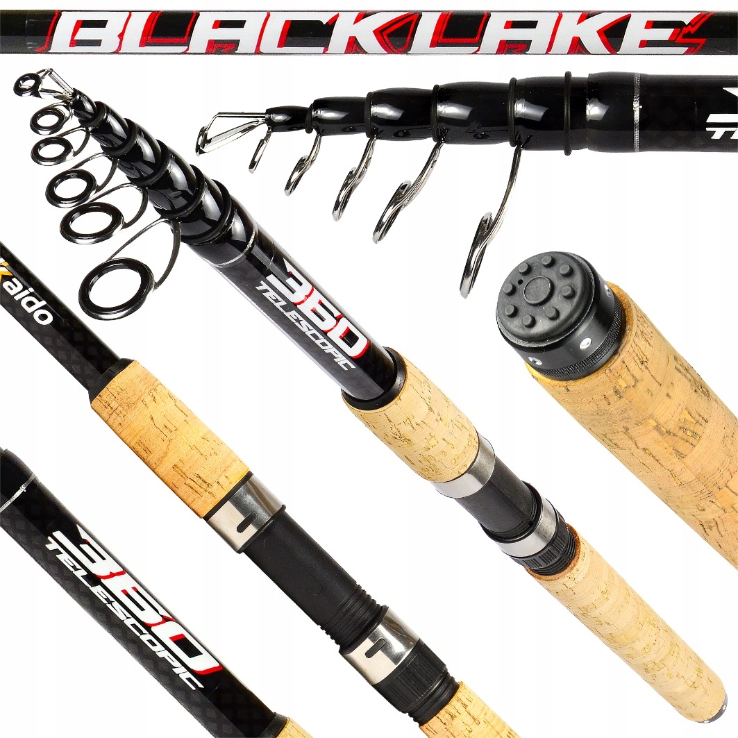 Wędka Teleskopowa Hokkaido Black Lake 3,6M 40-60G Korek Duże Przelotki