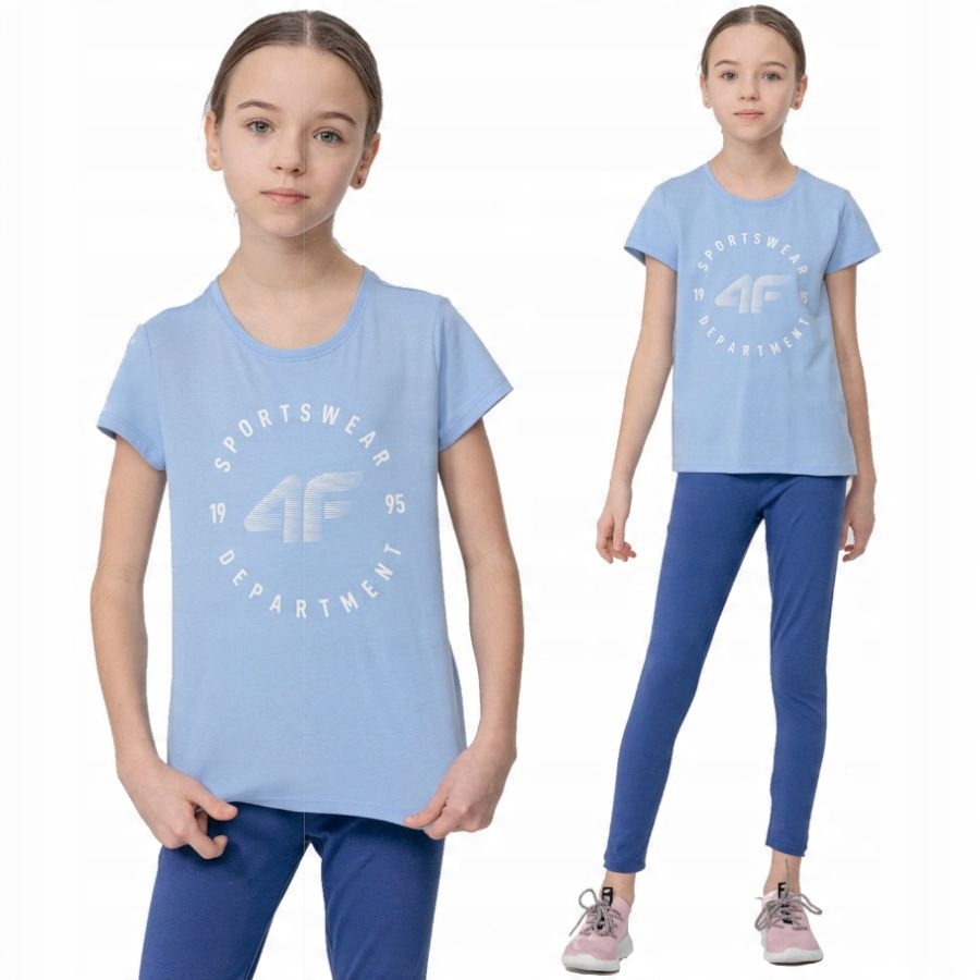

Koszulka dziewczęca 4F bawełniana t-shirt sportowa