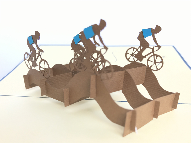 Kolarze Wyścig Kartka3D Tour De France Urodziny Gratulację Imieniny