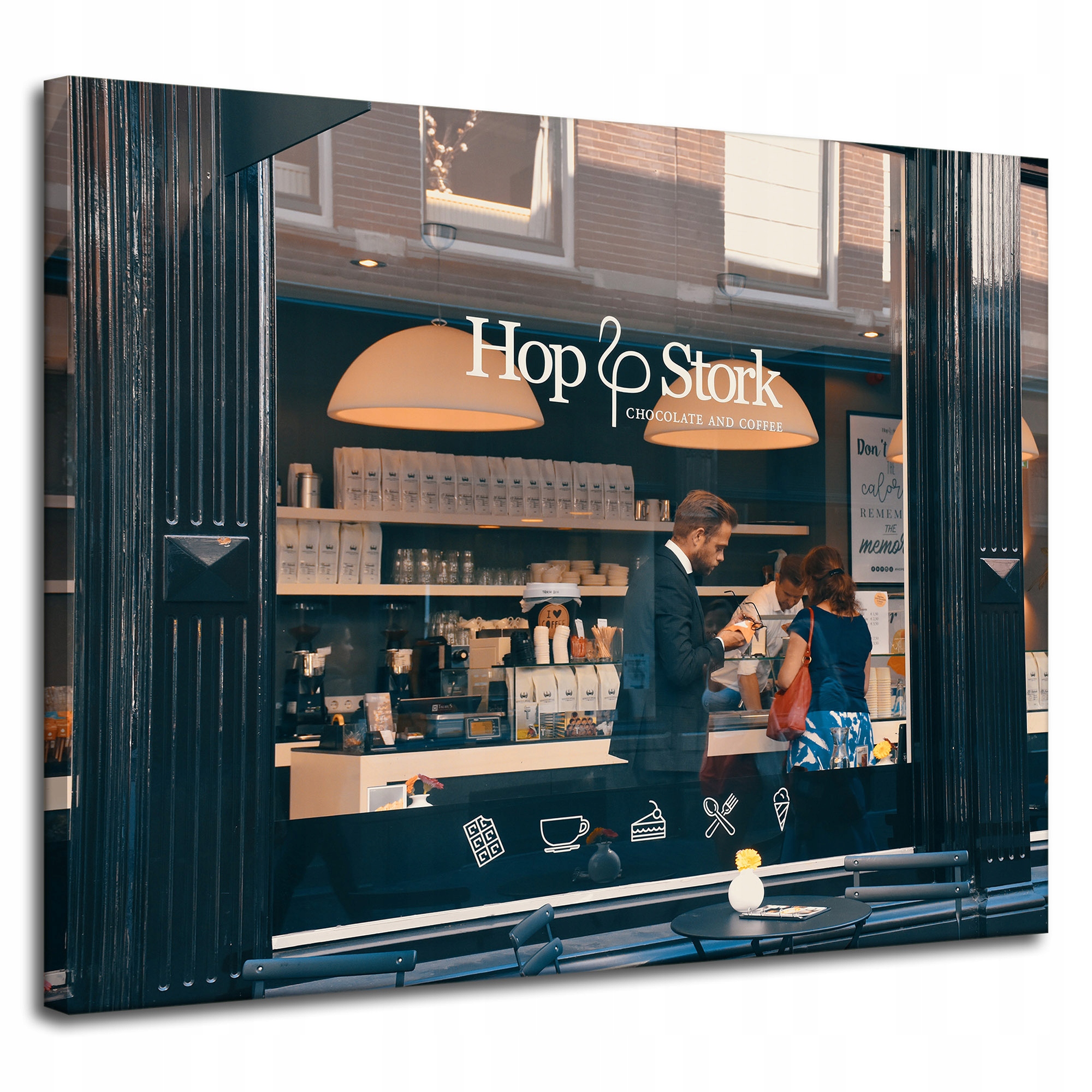 Obraz Canvas Architektura Vitrína kavárny 100x80