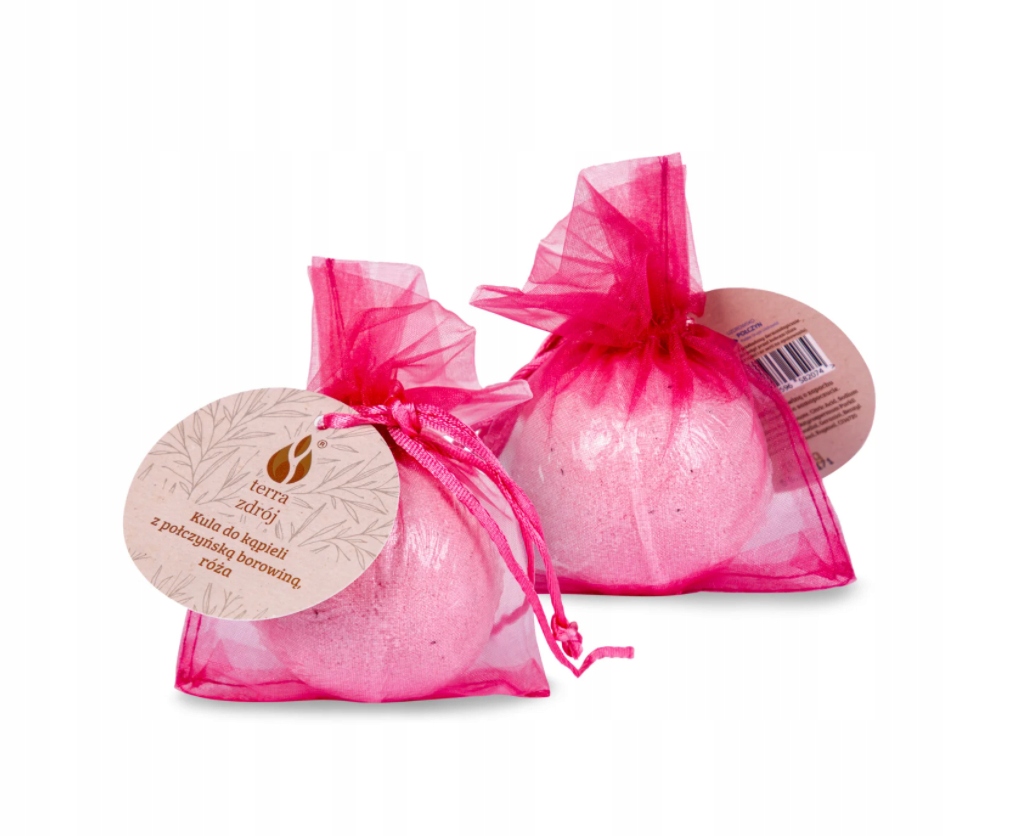 Kula musująca do kąpieli z borowiną róża 100 g