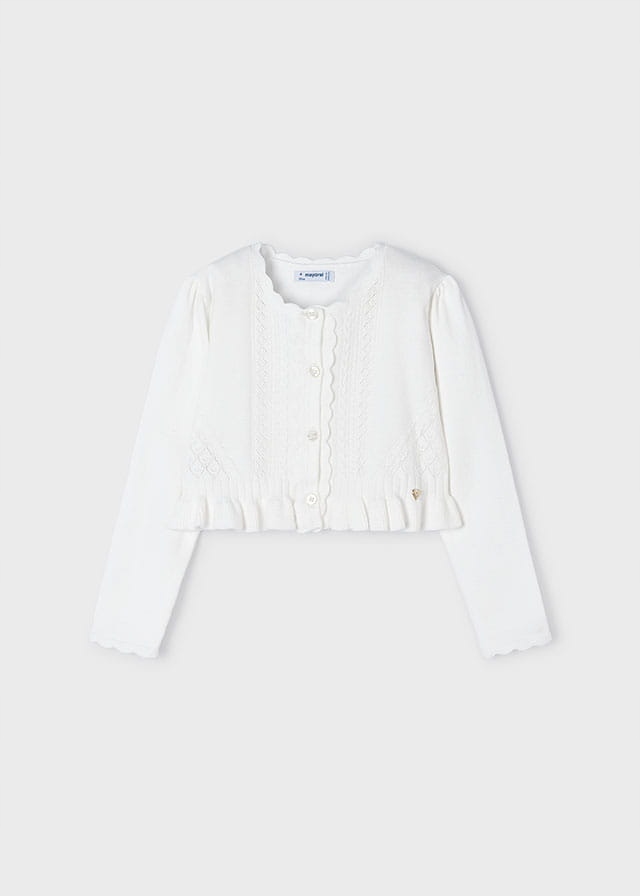 Sweter dziewczęcy MAYORAL 3354 śmietankowy - 128