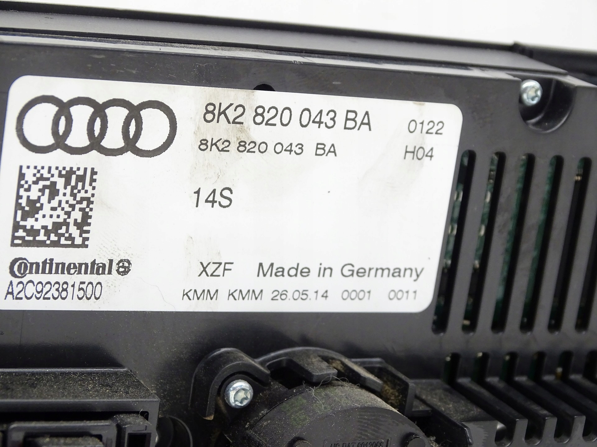 Unite commande clima AUDI A4 B8 8K2820043BA
