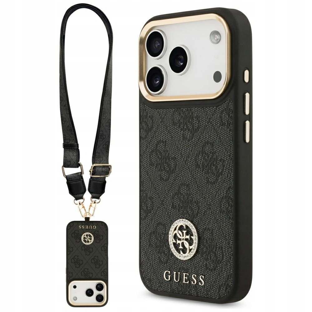 Puzdro Guess Magsafe Ženské Vodítko Na Opasok Puzdro Pre Iphone 17 Pro, Čierne