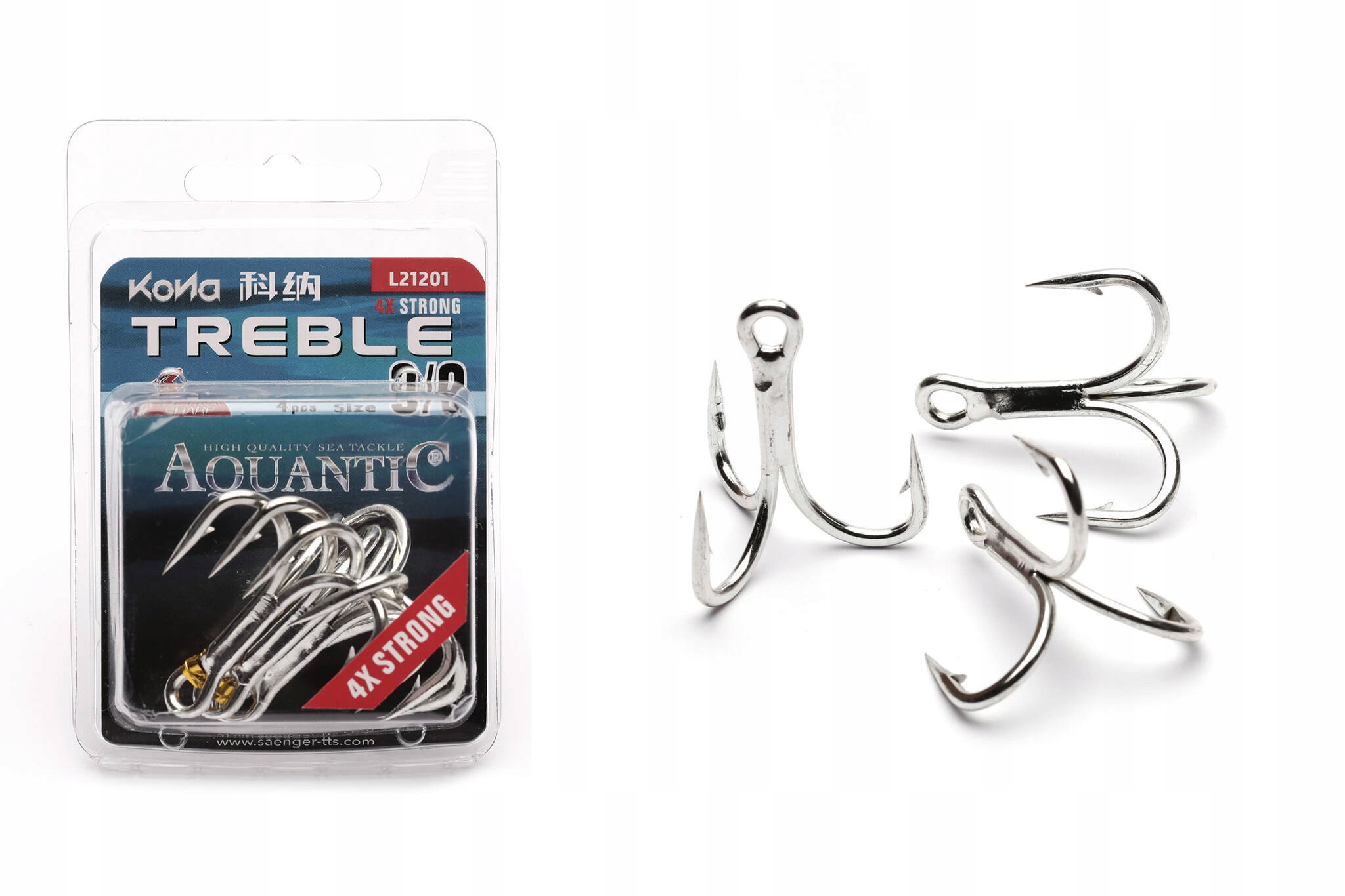 Kotwice Aquantic Kona L21201 Tn 4XSTRONG 4/0-3szt