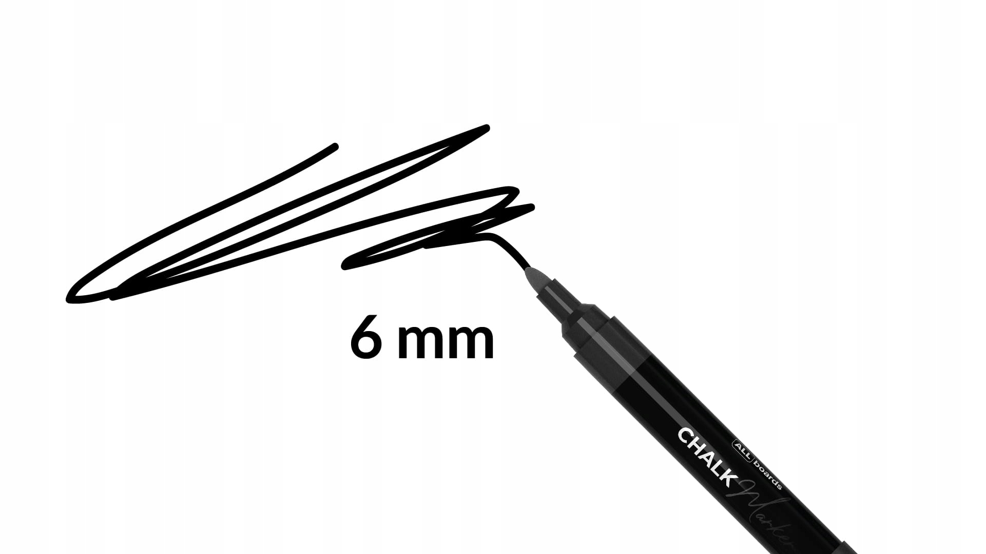 Marker kredowy do tablic szklanych CZARNY EAN (GTIN) 5902622418551