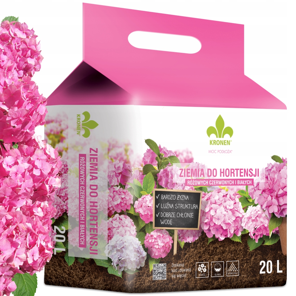 ZIEMIA DO HORTENSJI różowych czerwonych białych 20