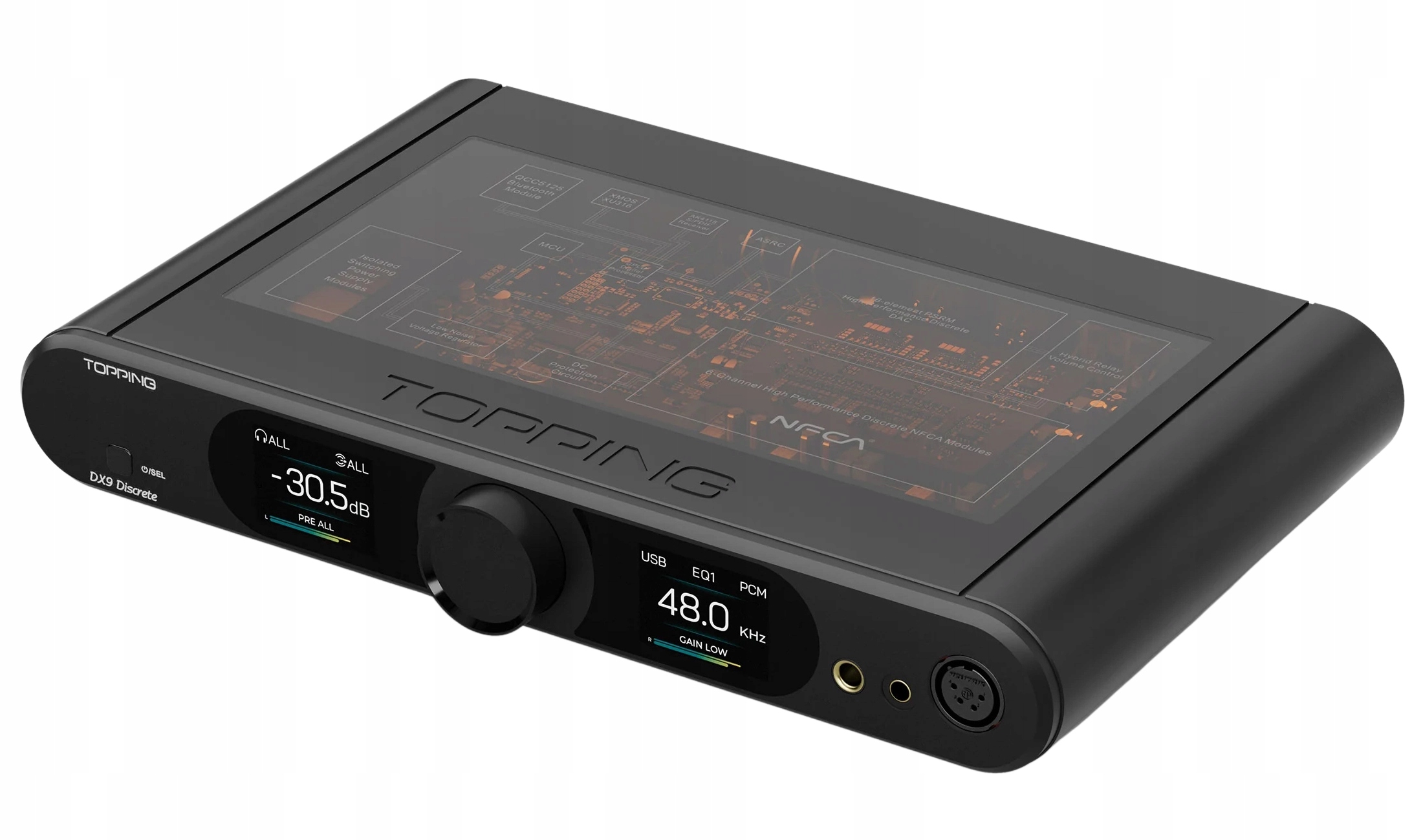 Topping DX9 Discrete (Čierny) Dac/amp Bluetooth 5.1 DSD512 Peq