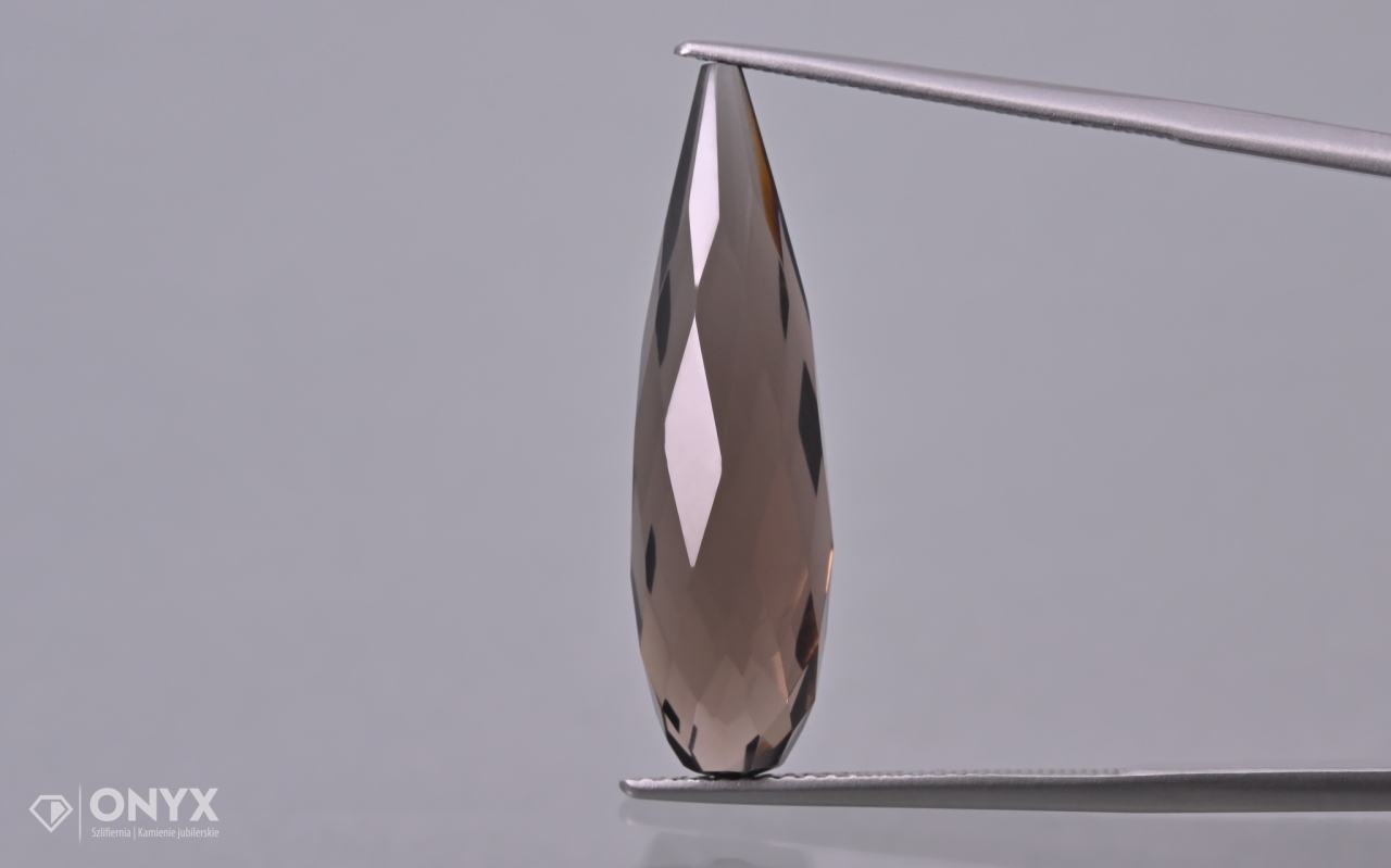 Kouřový křemen fazetovaný rampouchy 28,5x8 mm