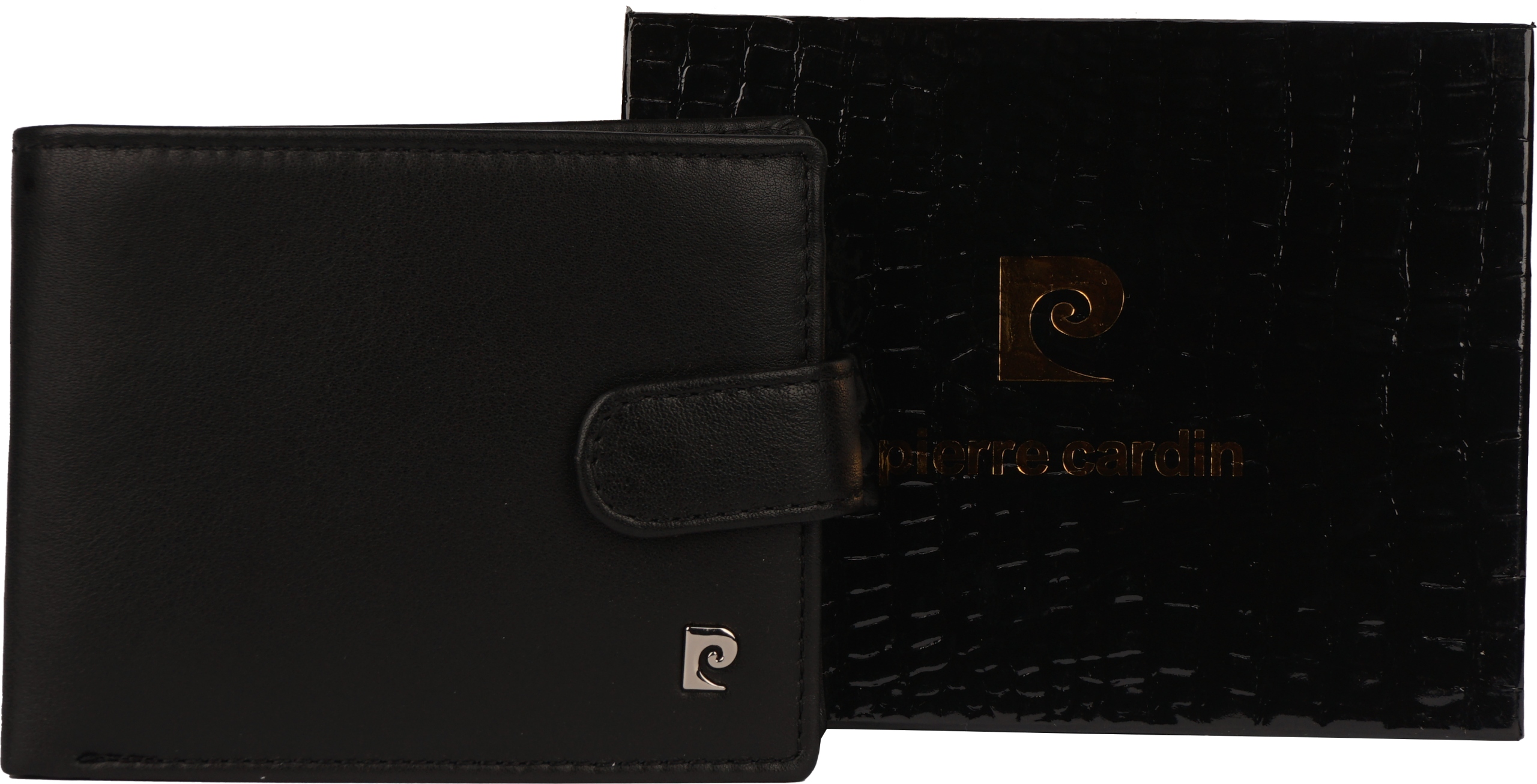 Pierre Cardin Originální černá pánská kožená peněženka s velkým Rfid zabezpečením