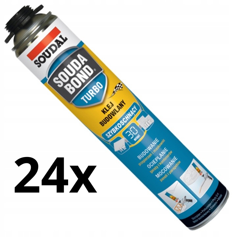Soudal klej poliuretanowy soudabond turbo szybki chwyt 750 ml 24 sztuki