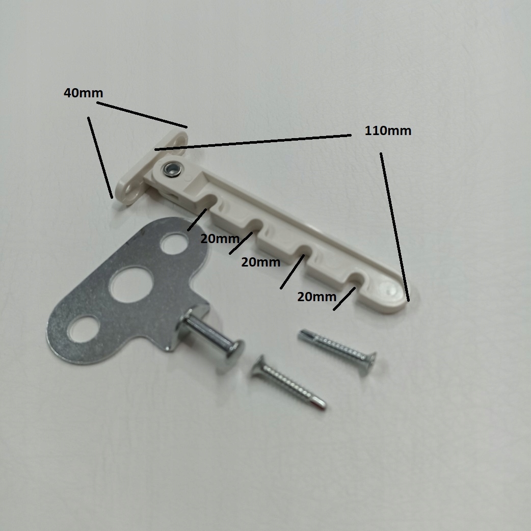 REGULATOR OGRANICZNIK blokada stoper biała okna okien Rodzaj blokada