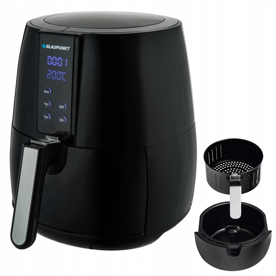 AIR FRYER FRYTKOWNICA BEZTŁUSZCZOWA BLAUPUNKT AFD501 CZARNA TEFLON