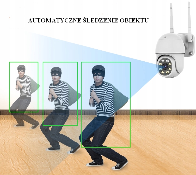 KAMERA OBROTOWA ZEWNĘTRZNA IP WIFI FULL HD TUYA Zasilanie sieciowe