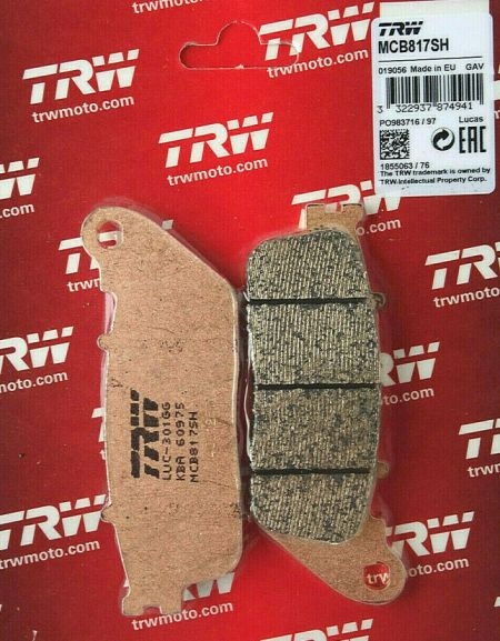 MCB817SH - ТОРМОЗНЫЕ КОЛОДКИ ЗАДНИЙ TRW HONDA VFR1200 FA ABS 10-16