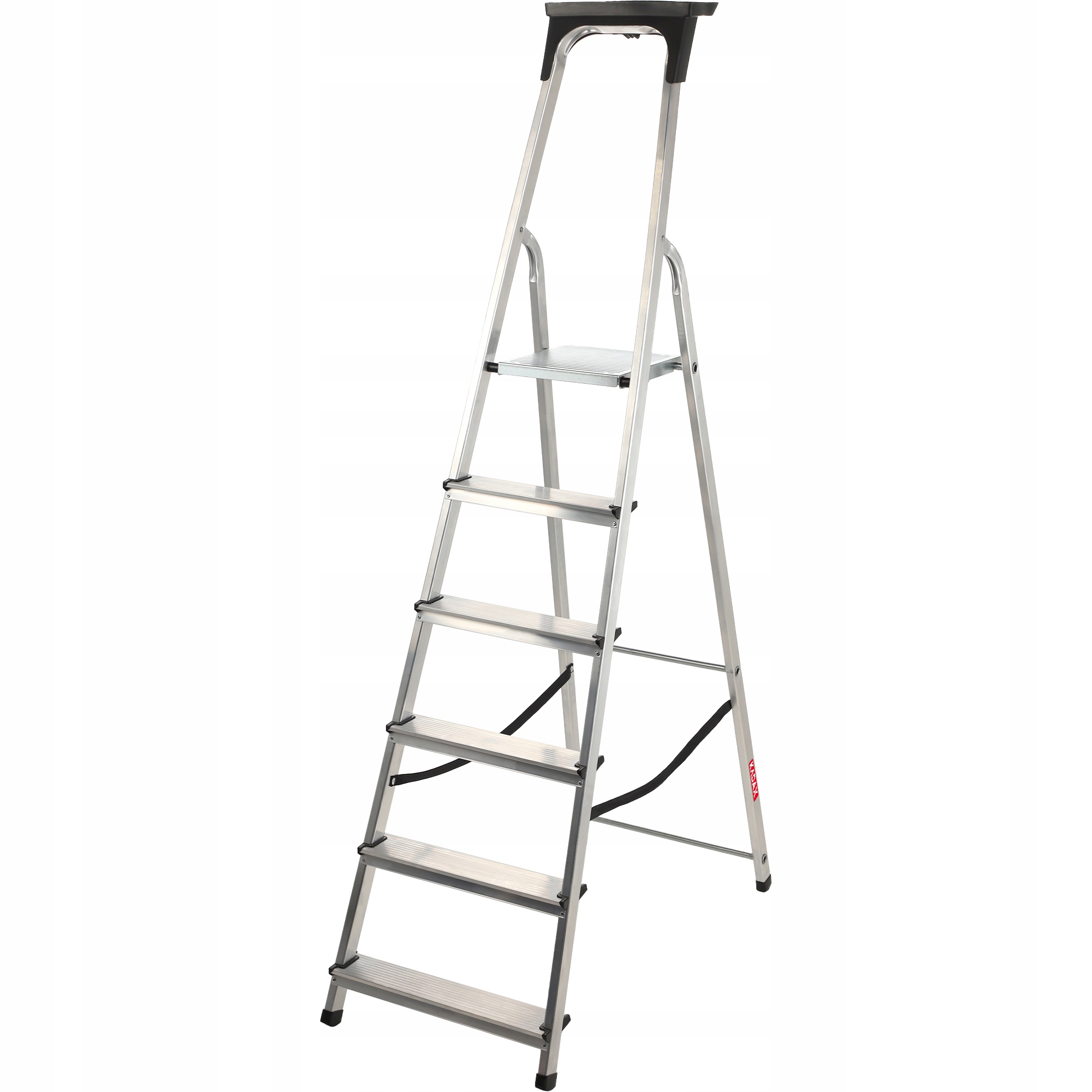 

Drabina Aluminiowa 6 Stopniowa Mocna +hak 125 kg