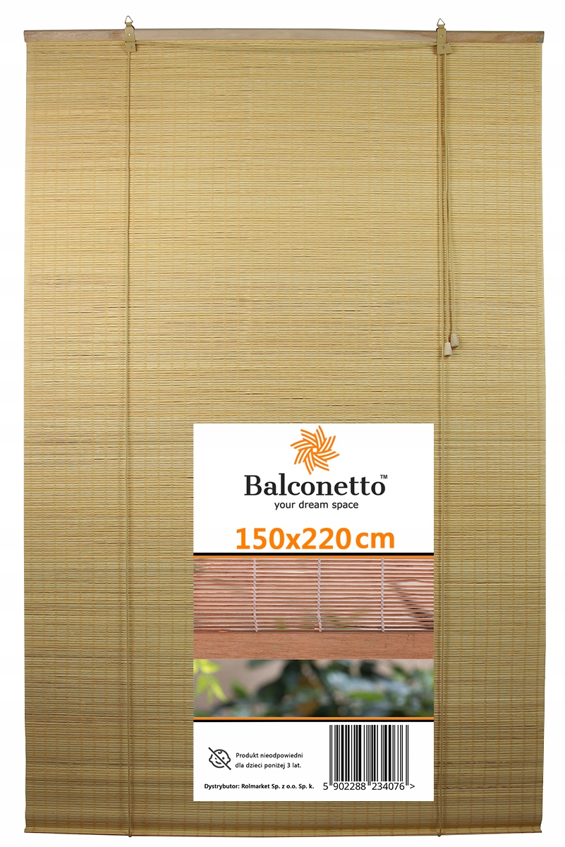 

Roleta Bambusowa naturalna Rolety Bambus 150x220