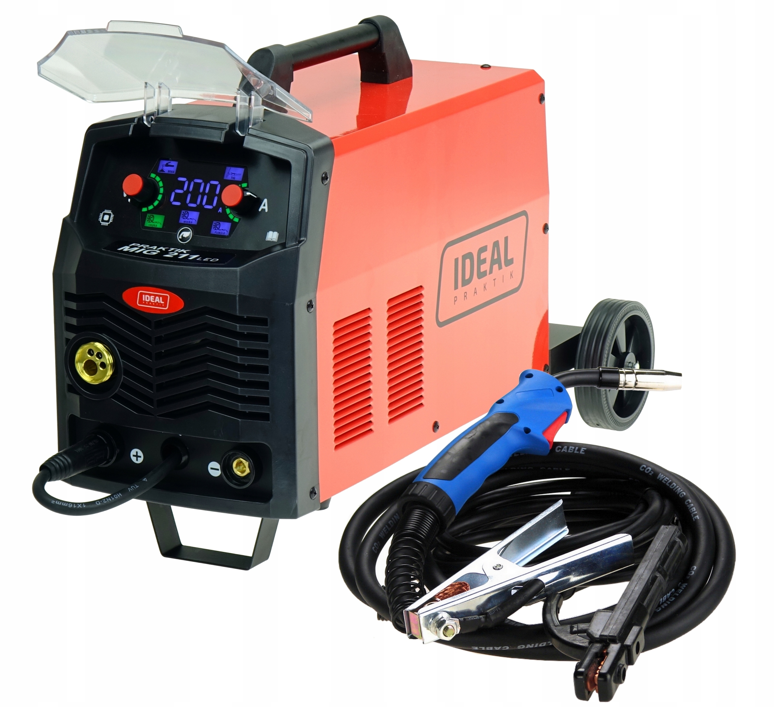 Spawarka Migomat 3w1 Ideal Praktik Mig 211 Synergia Led Mig Mma Tig DC