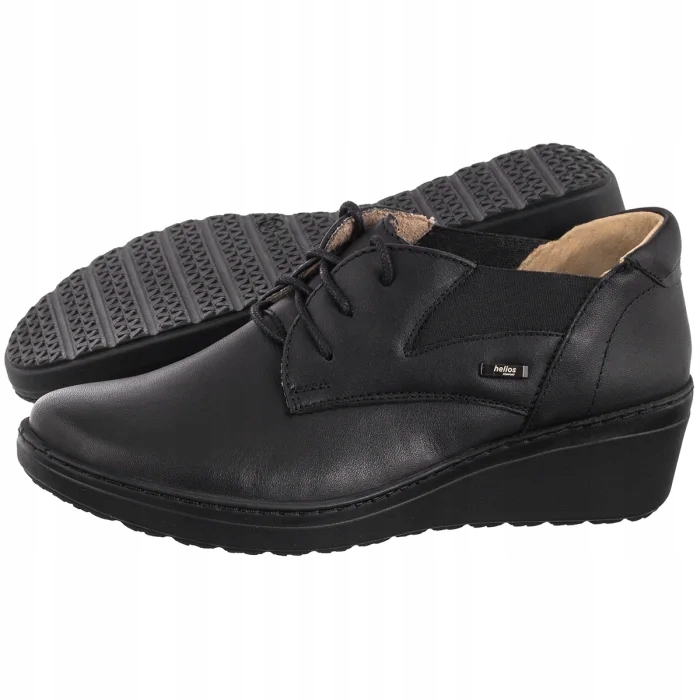 Dámské kožené polobotky Helios černé 458 011 Black