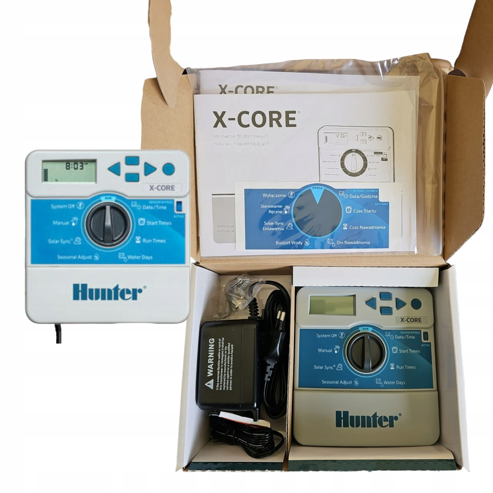 Sterownik Nawadniania 8 Sekcji Hunter X-core XC-801I-E Wewnętrzny Oszczędny