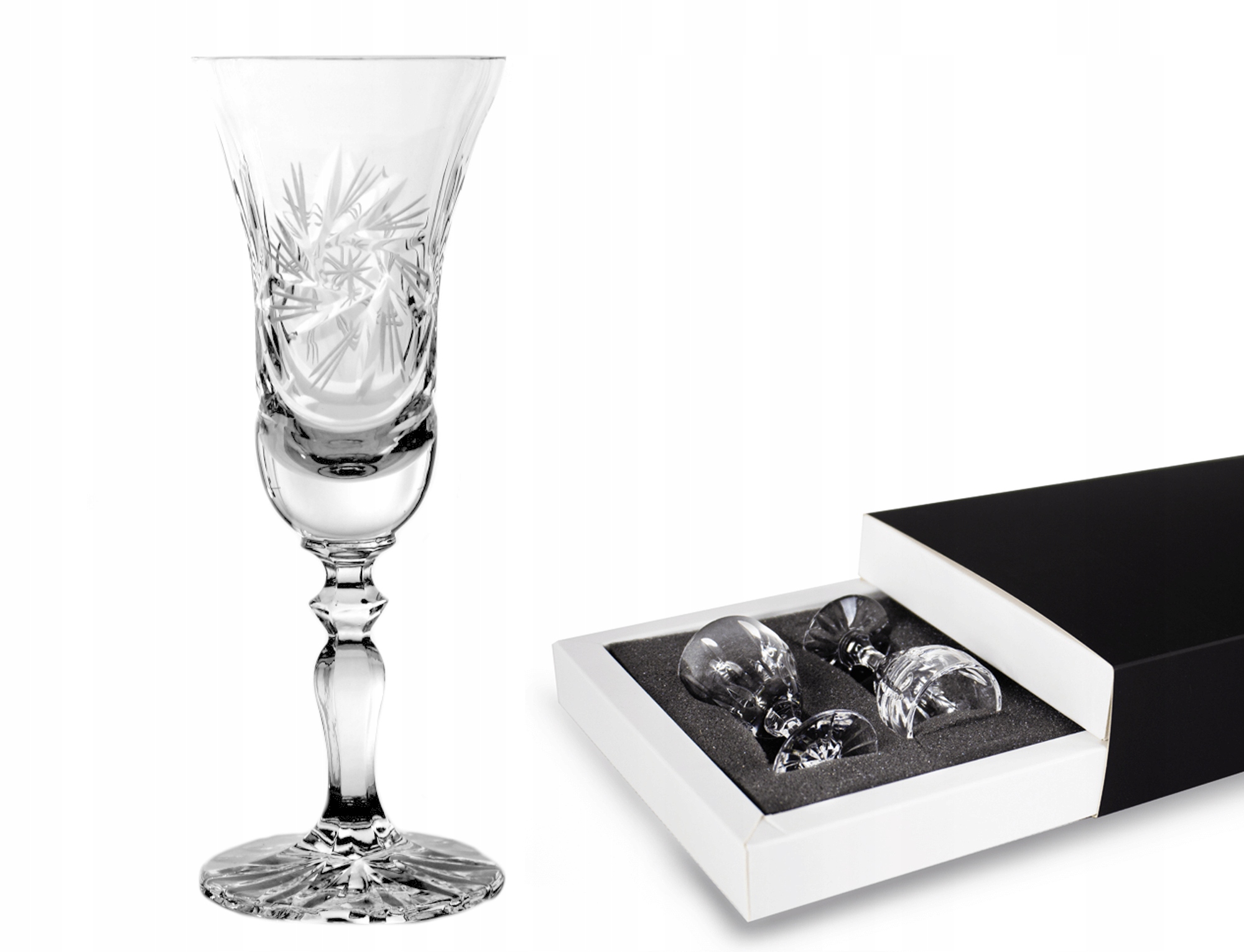 KIELISZKI KRYSZTAŁOWE DO WÓDKI , LIKIERU NA PREZENT WALENTYNKI