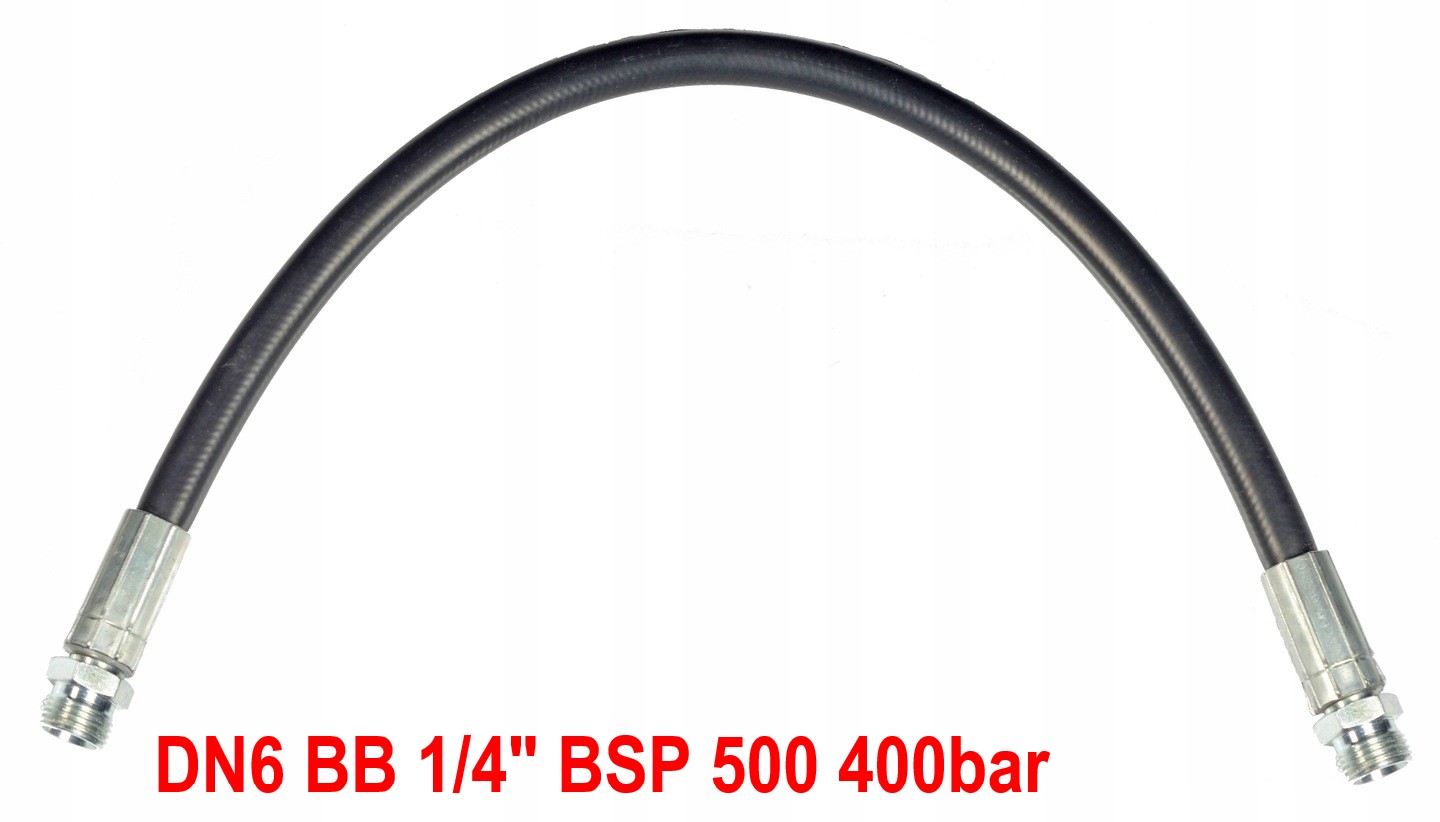 PRZEWÓD, WĄŻ DN6 BB 1/4" BSP 500 400bar