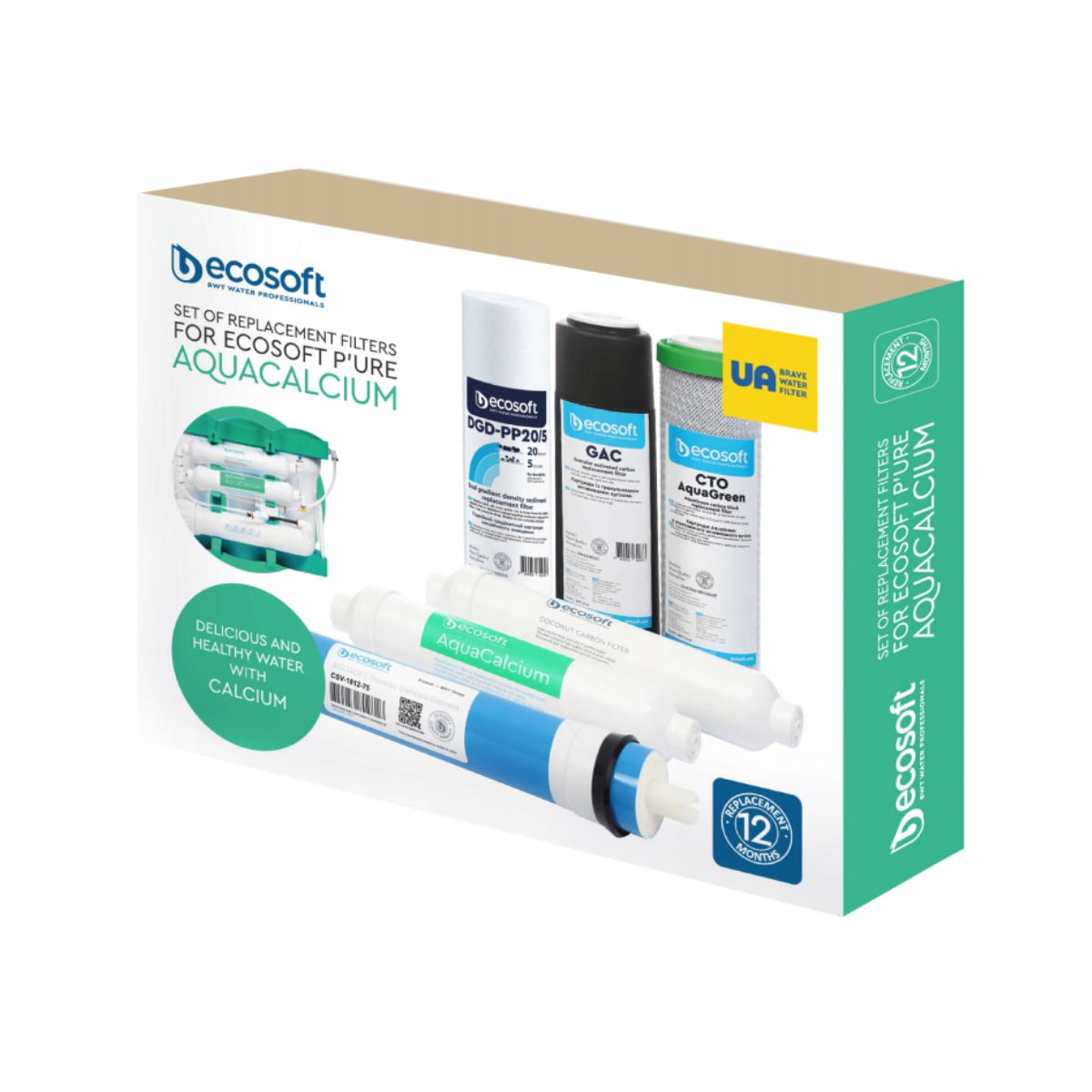Roční sada náplní pro reverzní osmózu Ecosoft Pure AquaCalcium