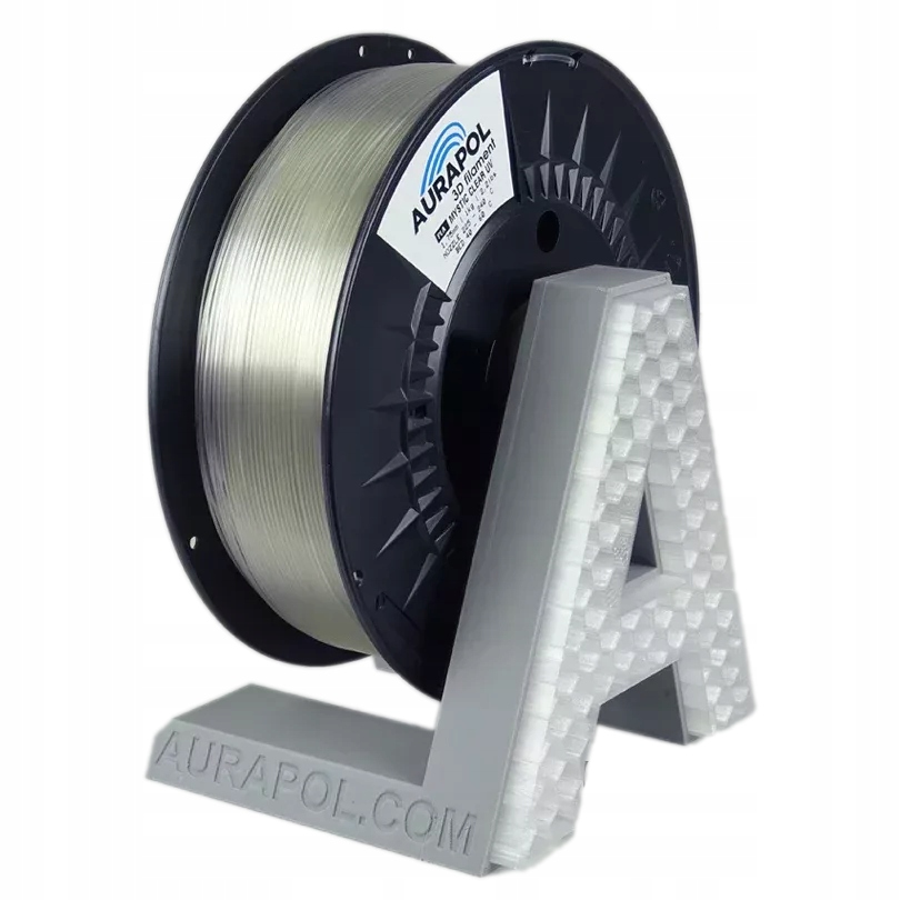 Filament Aurapol Pla 3D Mystic Clear Uv Bezbarvý 1 kg 1,75 mm