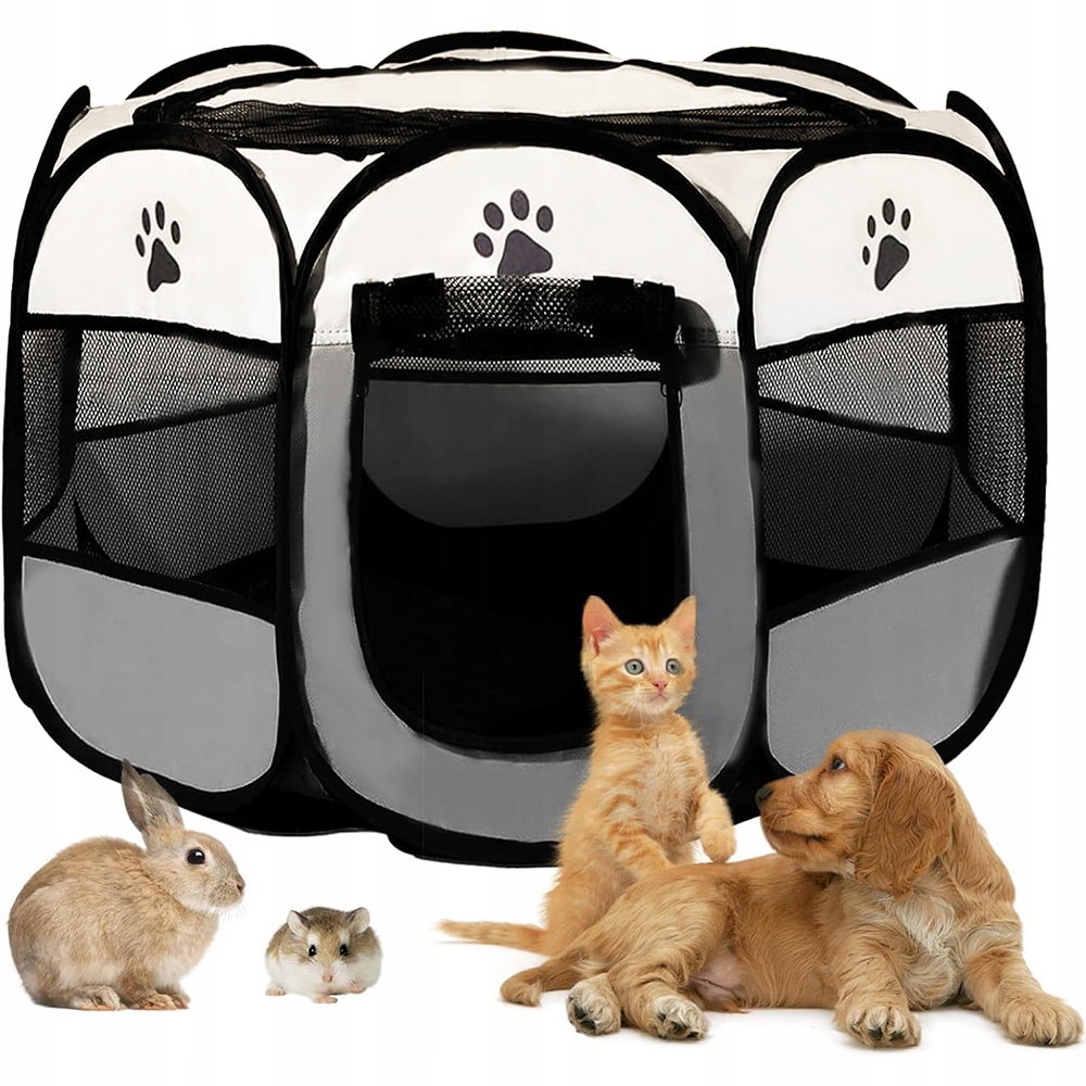Levně Kotec Lehká Pro Psa Kočku Králíka Štěňat 74X74X43 CM Skládací
