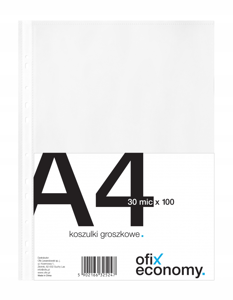 

Koszulki groszkowe Ofix Economy A4 30µm 100szt