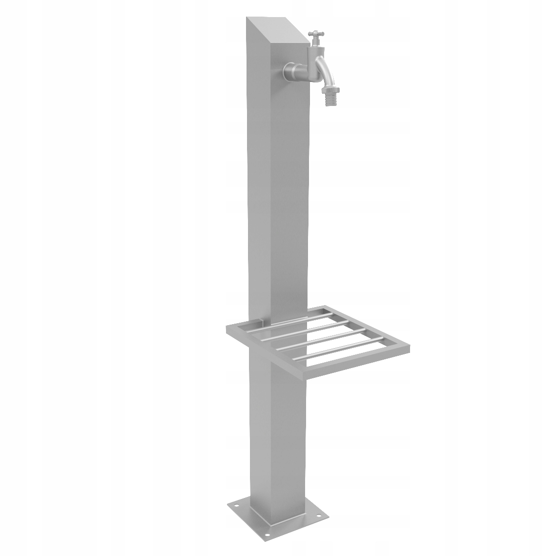Zahradní kohoutek kohoutek 1/2" sloupek 95 cm s policí a bočním připojením 1/2"