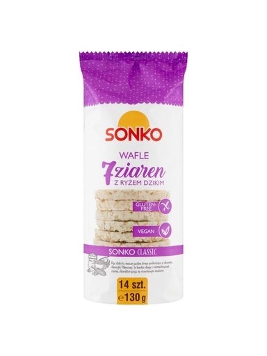 Levně 8 x Sonko Oplatky 7 zrn s divokou rýží 130 g