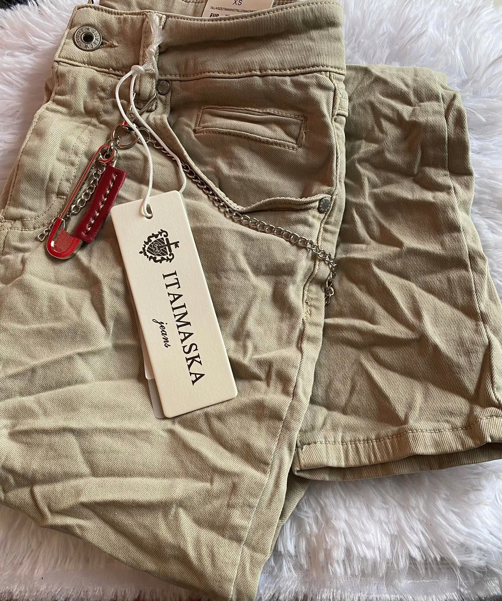 Dámské kalhoty P R C Barva Béžová vel M