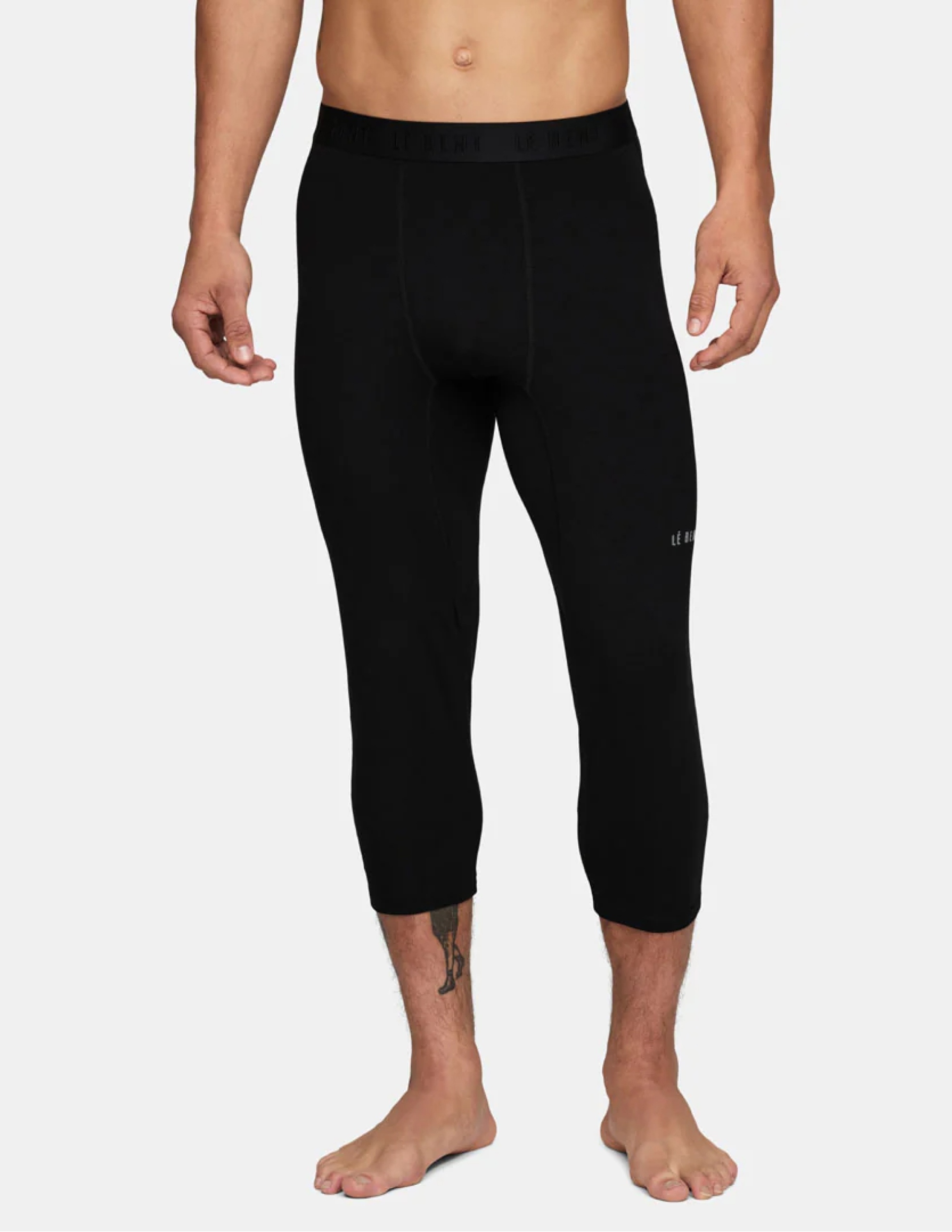 Pánské termoaktivní 3/4 kalhoty Lé Bent Midweight Merino Černá M