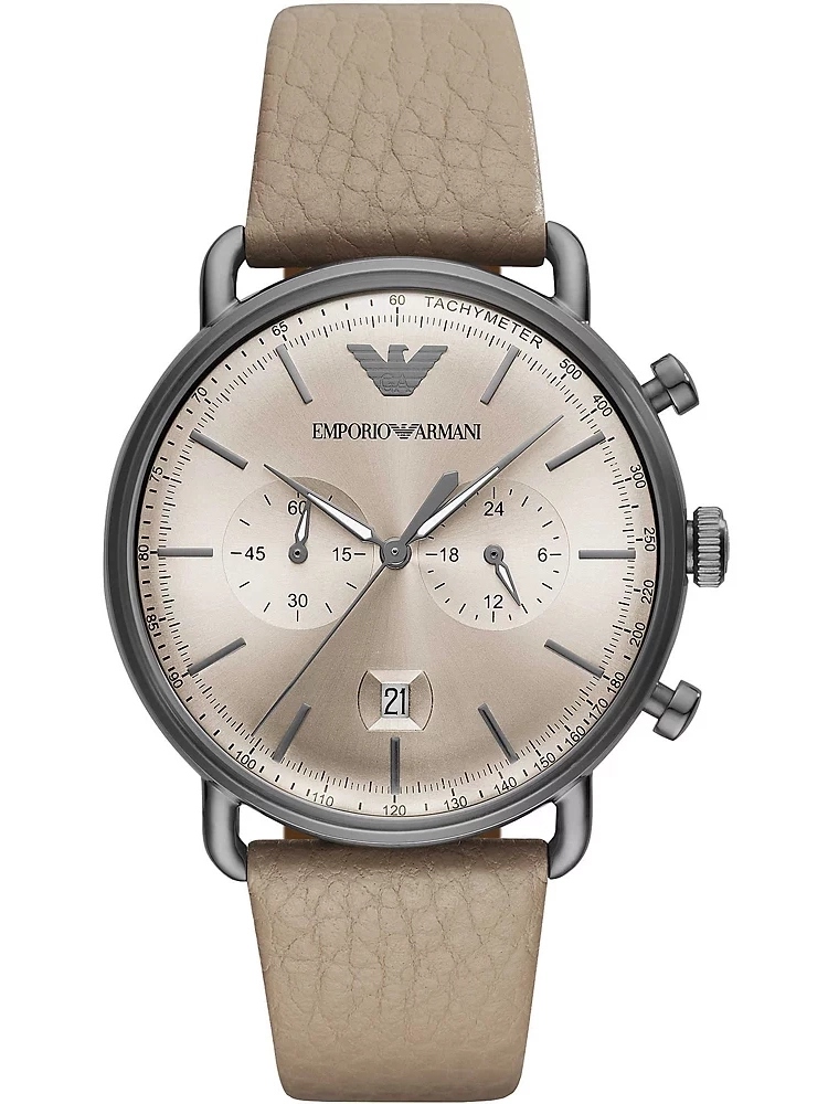 Pánské Hodinky Emporio Armani AR11107 Béžové Datumovka 50 M Na Den Chlapců