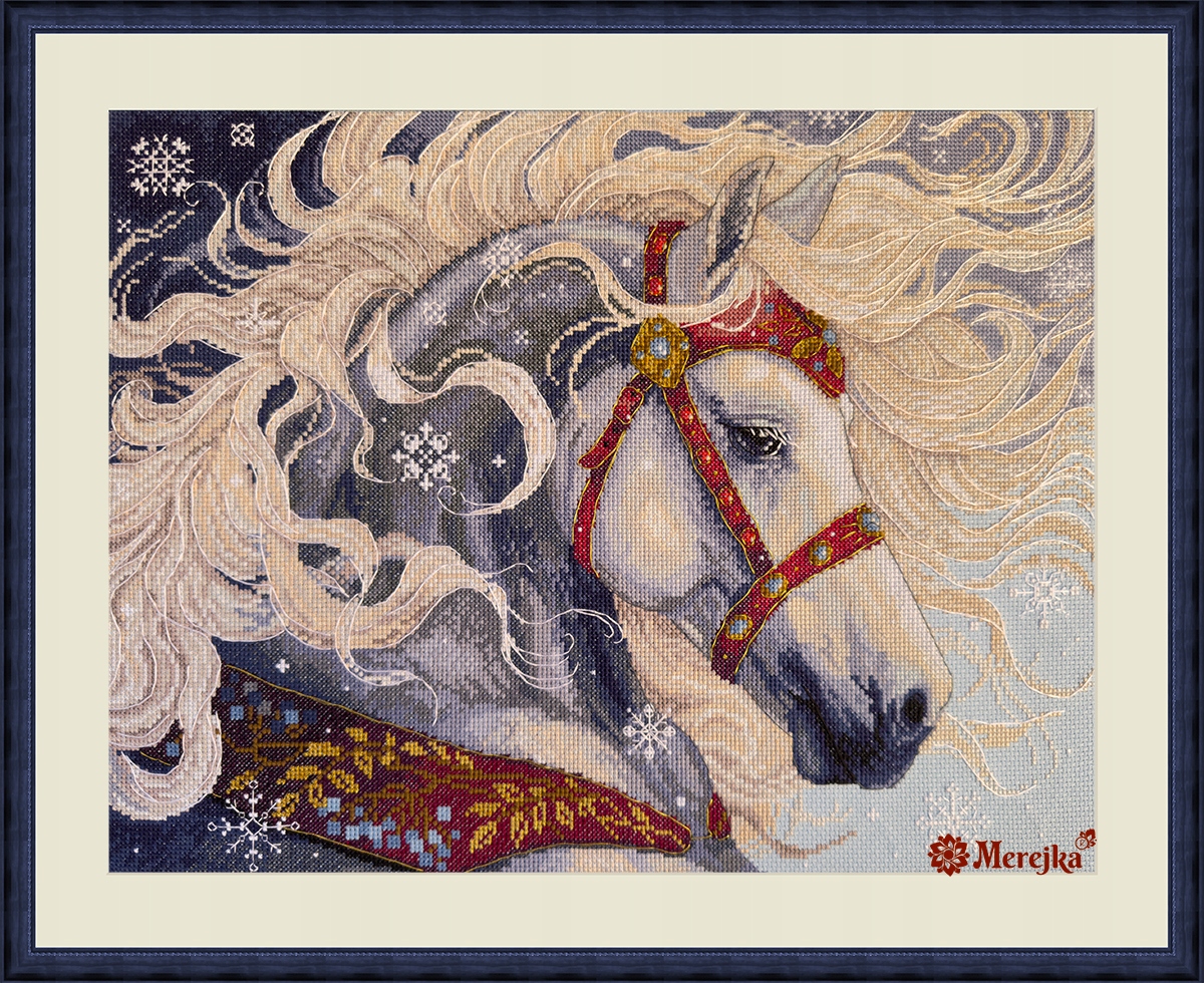 Sada pro křížkové vyšívání Merejka K-290 "Zamieć" 31x40 cm