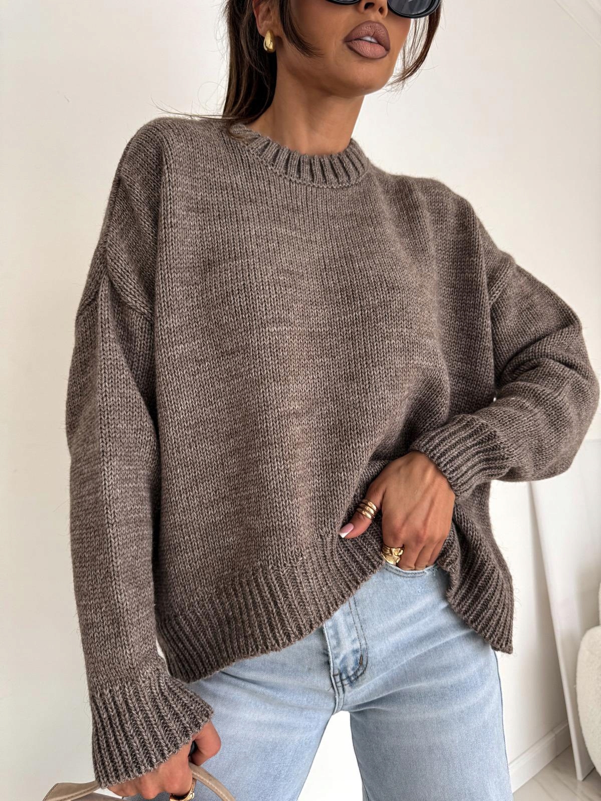 Svetr Maris Oversize Bocca Mléčná Čokoláda Uni