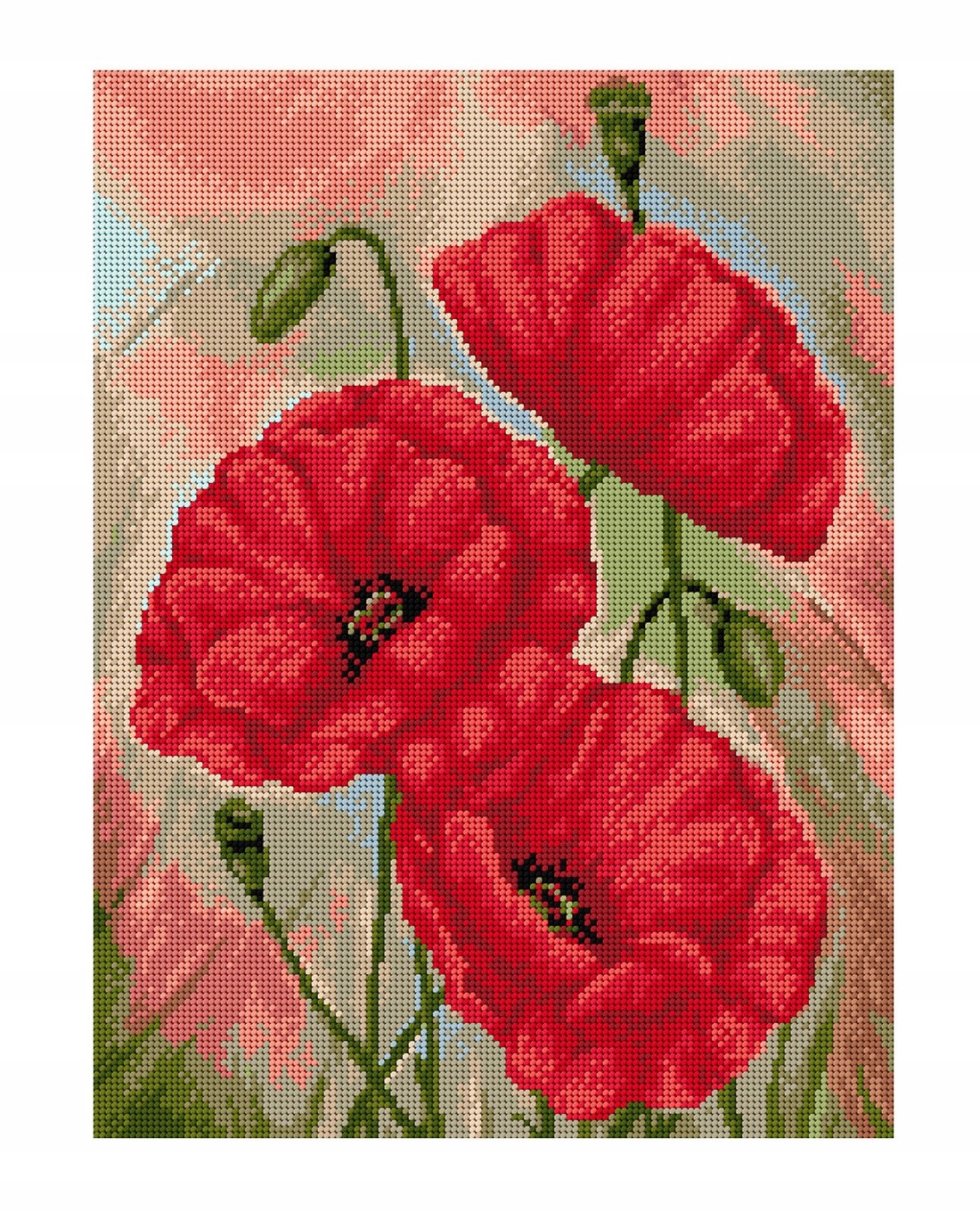 Vyšívací sada křížková, vyšívací, 30x40cm, maki (8054) Ariadna