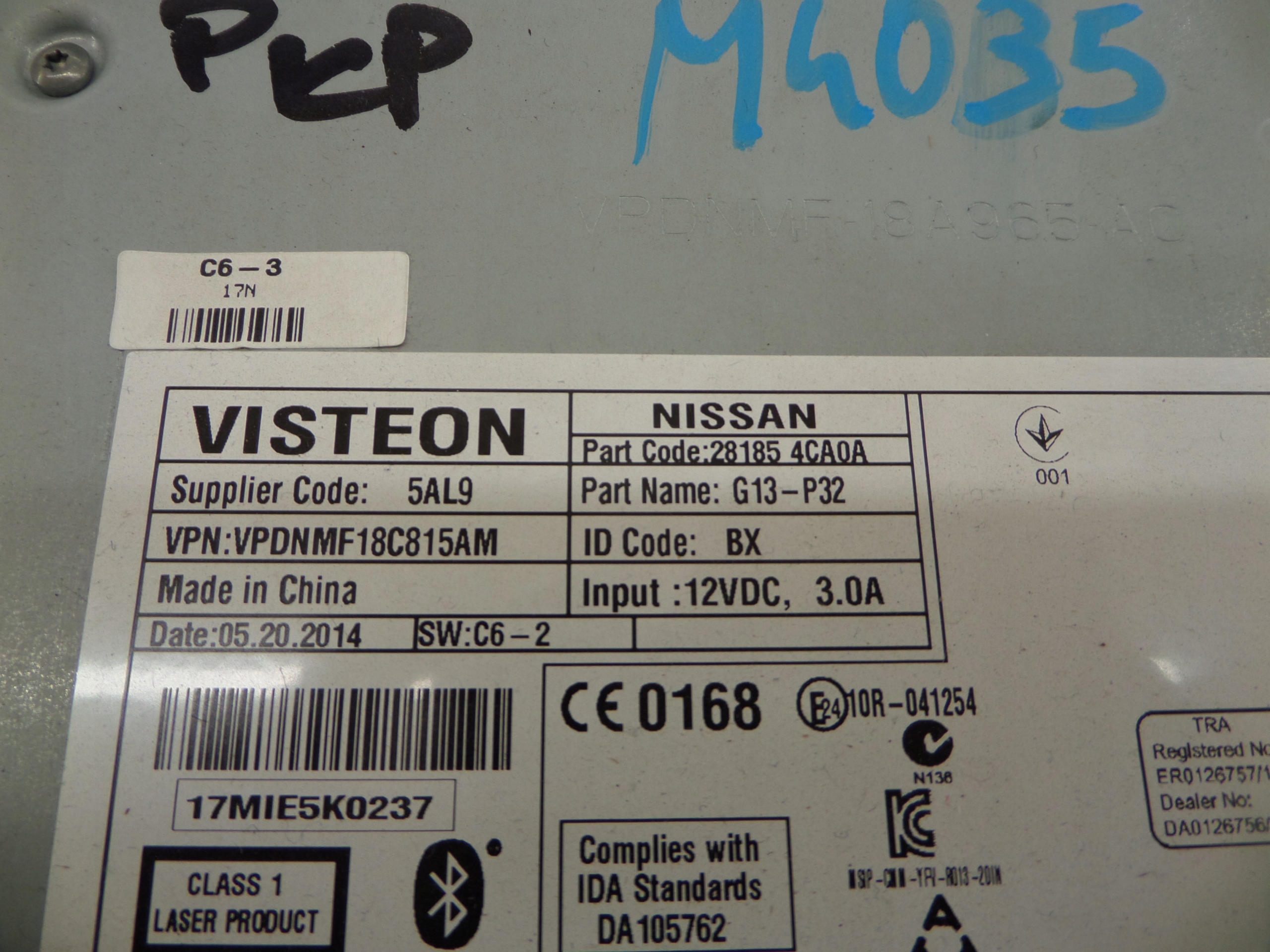radio Nissan OE 28185 4CA0A