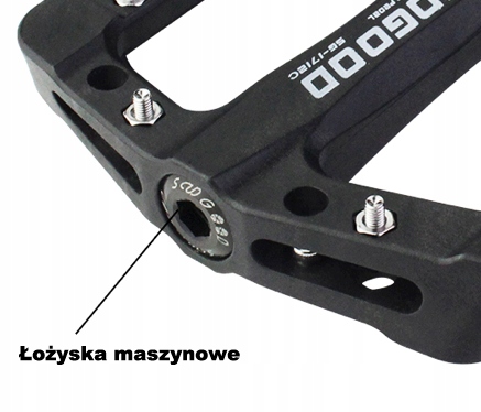 PEDAŁY PLATFORMOWE NYLON CZERWONe 1512 ŁOŻYSKA MASZYNOWE Model Inny model
