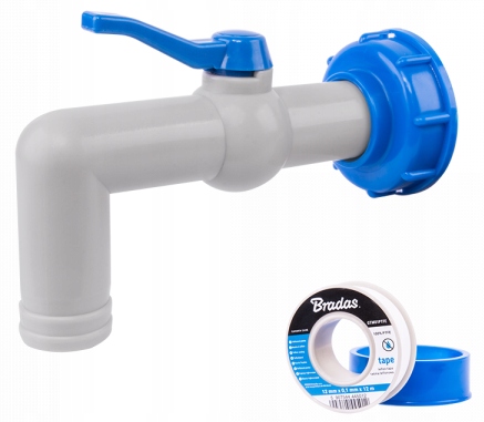 

Kran do mauzera 90 z przyłączem na wąż 25-32mm Ibc