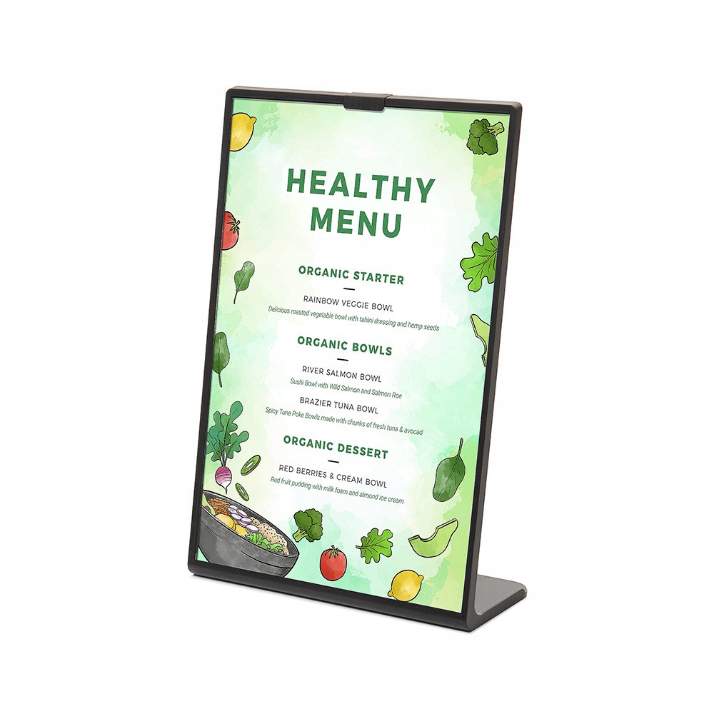 

Stojak informacyjny A6 Czarny, stojak na menu A6