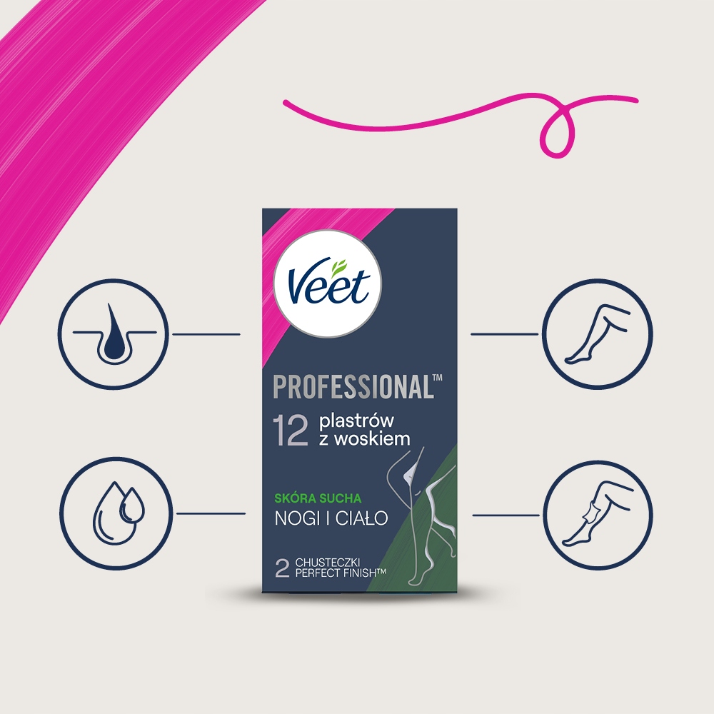 VEET Professional Plastry do depilacji sucha 12 Kod producenta 8410104511340