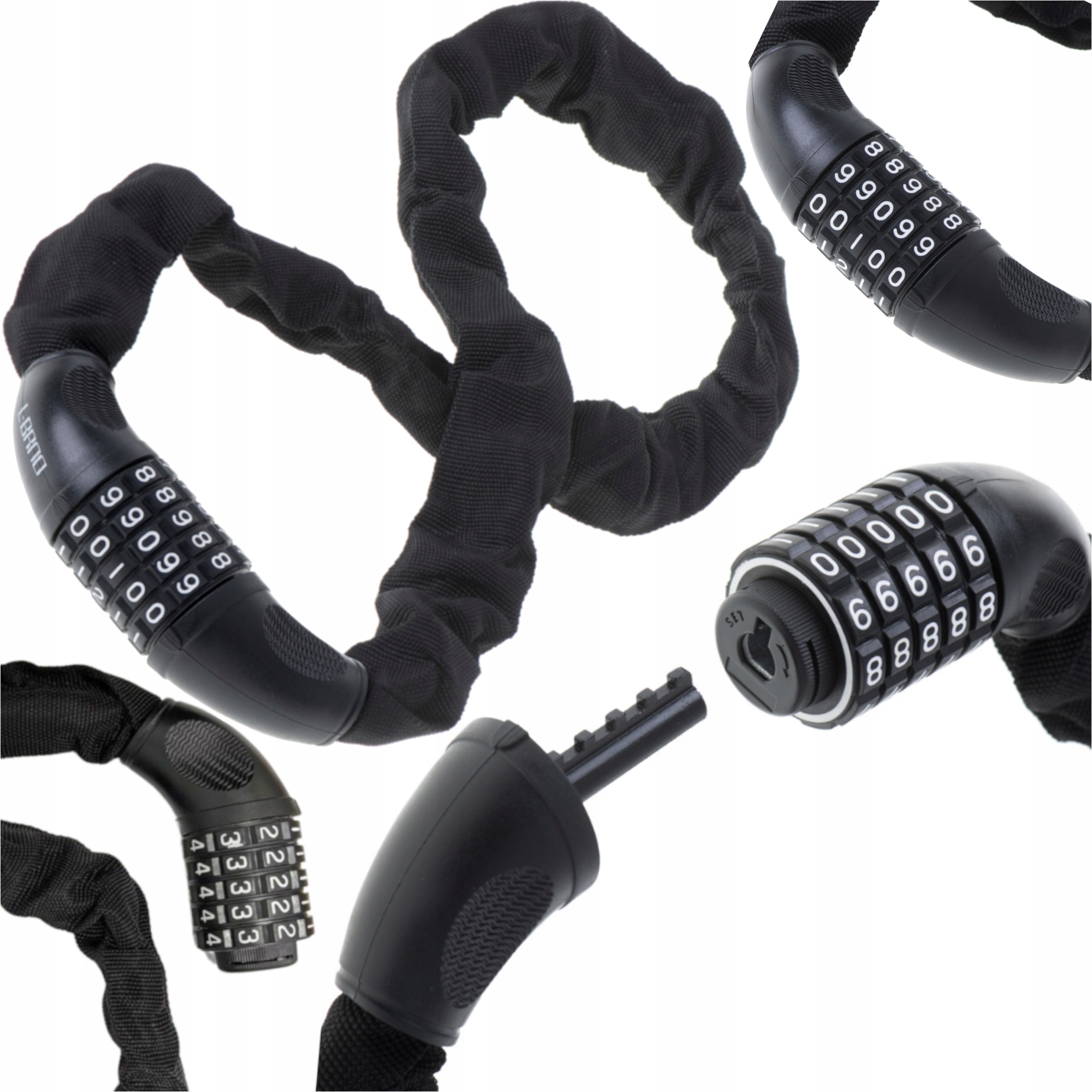 Zámek Na Kolo, Spona Na Kolo S Opleteným Řetězovým Kódem 100 CM