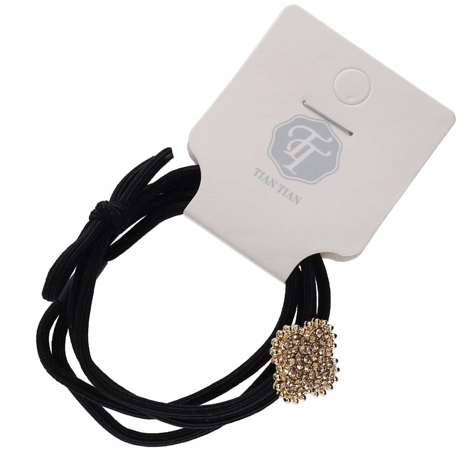 

Gumka do włosów z ozdobną koniczynką z cyrkonii