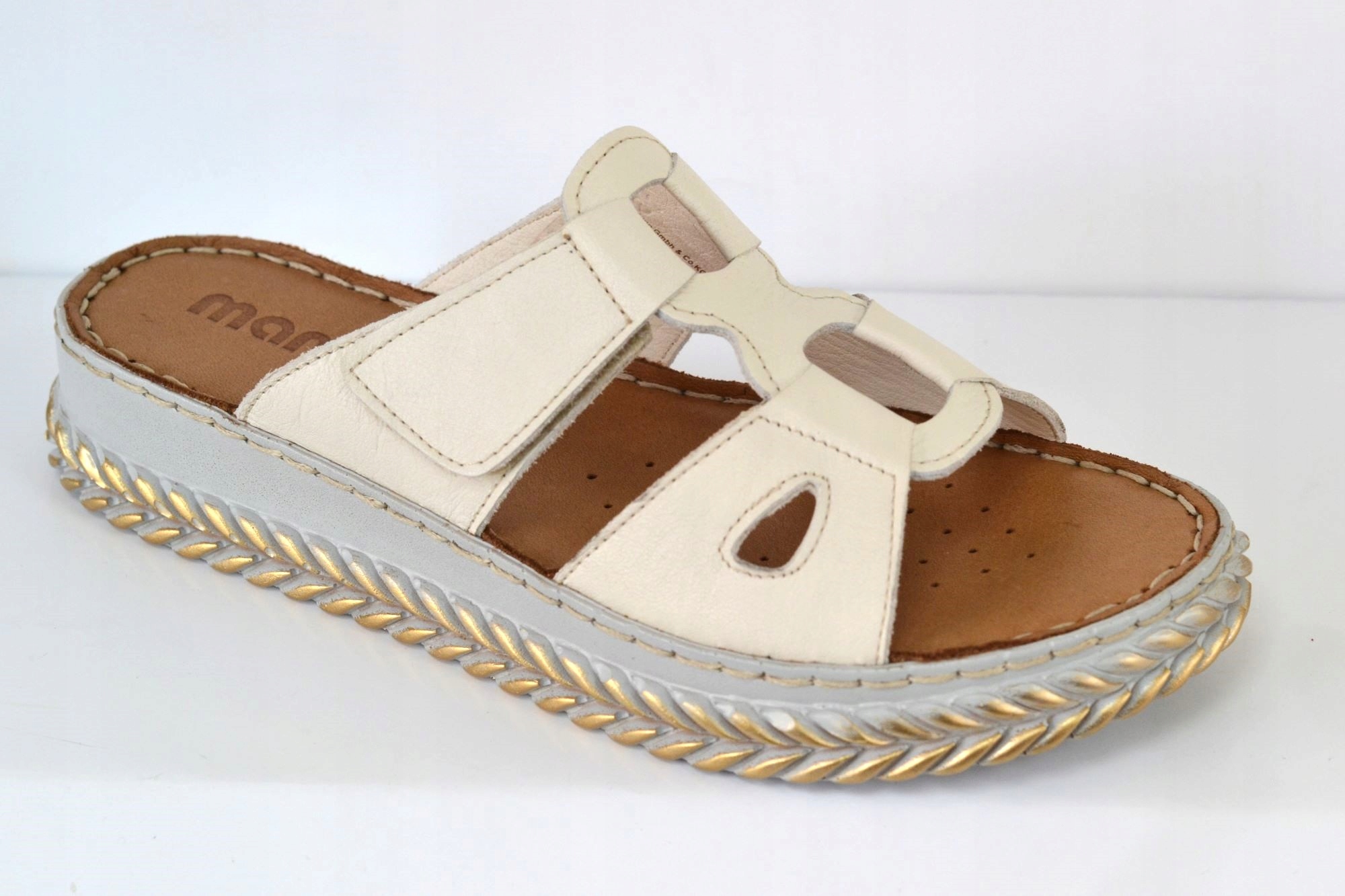 Manitu 900118-81 Pohodlné Nazouváky Ecru VEL.39