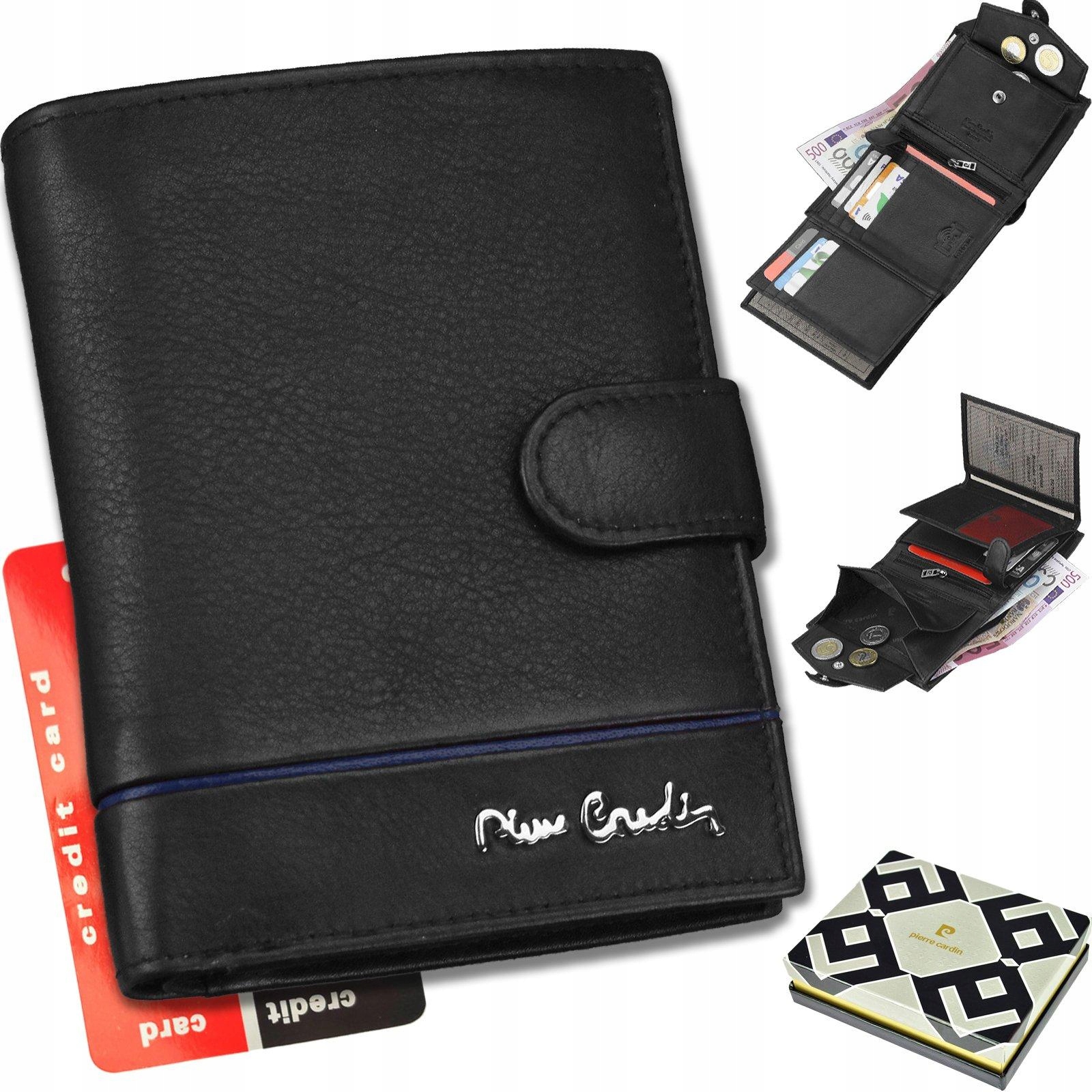 Originální Velká Měkká Peněženka Z Kůže Pierre Cardin